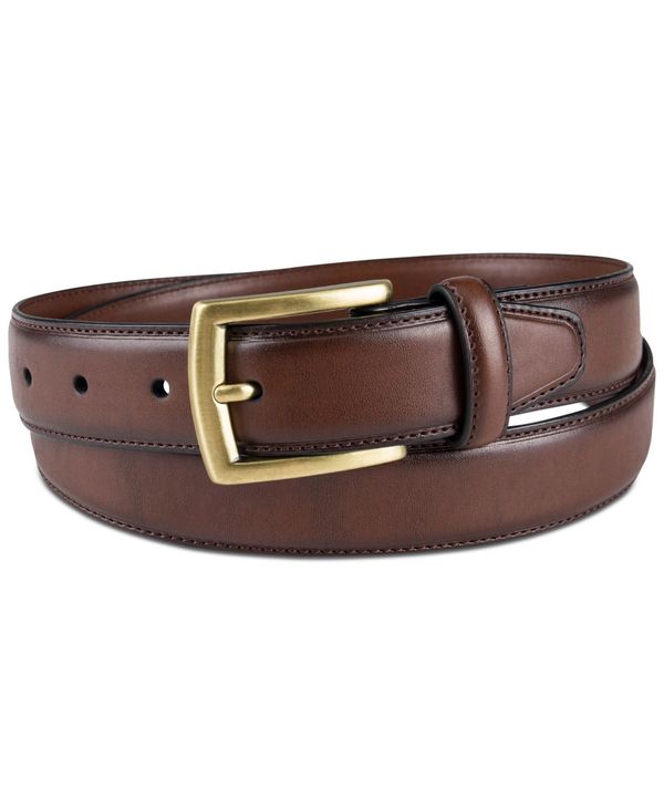クラブルーム メンズ ベルト アクセサリー Men's Burnished-Edge Belt, Created for Macy's Cognac