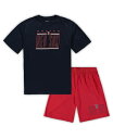 コンセプツ スポーツ メンズ Tシャツ トップス Men's Navy, Red Boston Red Sox Big and Tall T-shirt and Shorts Sleep Set Navy, Red