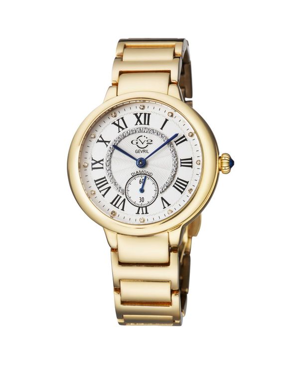ジェビル レディース 腕時計 アクセサリー GV2 Women's Rome Gold-Tone Ion Plating Swiss Quartz Bracelet Watch 36 mm Gold-Tone