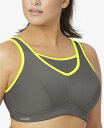 グラマライズ レディース ブラジャー アンダーウェア Women's Plus Size Sport No-Bounce Camisole Bra Gray, ...