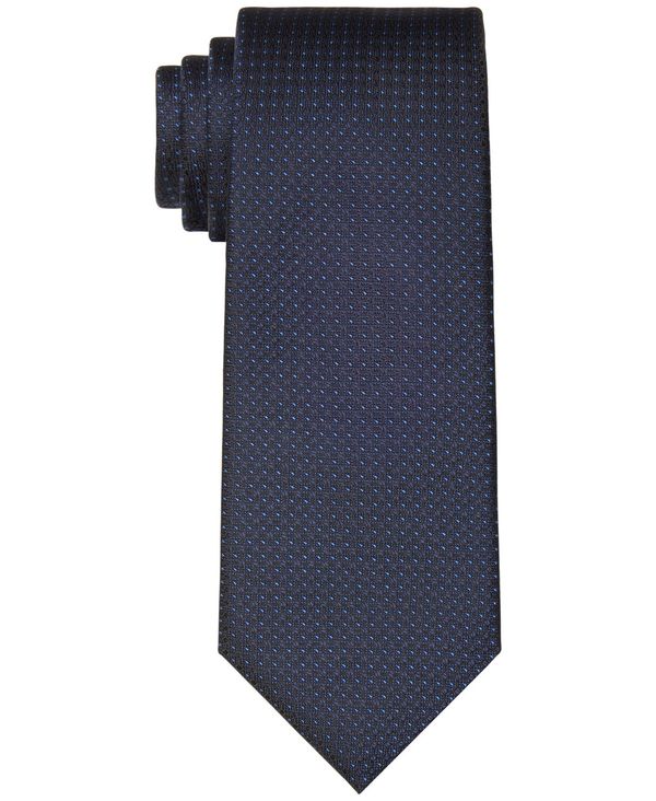 カルバンクライン メンズ ネクタイ アクセサリー Men's Subtle Circle Dot Slim Tie Ink Blue