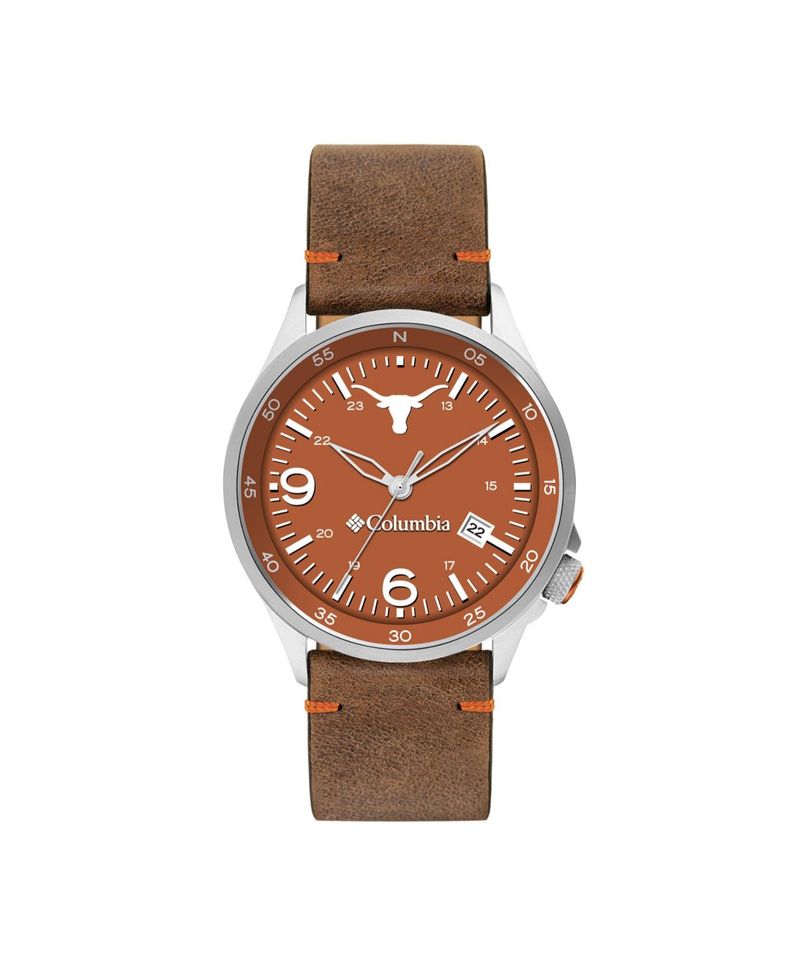 コロンビア レディース 腕時計 アクセサリー Men's Canyon Ridge Texas Saddle Leather Watch 45mm Brown