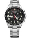 rNgmbNX Y rv ANZT[ Men's Chronograph FieldForce Stainless Steel Bracelet Watch 42mm Silver