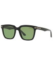 トム・フォード メンズ サングラス・アイウェア アクセサリー Sunglasses, FT0646 53 BLACK SHINY / GREEN