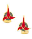 カフリンクス メンズ カフスボタン アクセサリー Star Trek Klingon Cufflinks Red