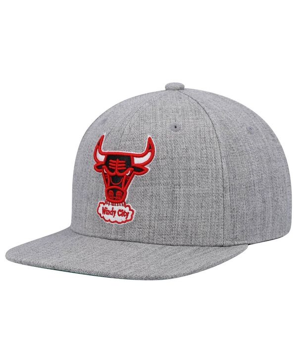 ミッチェル＆ネス ミッチェル&ネス メンズ 帽子 アクセサリー Men's Heathered Gray Chicago Bulls Hardwood Classics Team 2.0 Snapback Hat Heathered Gray