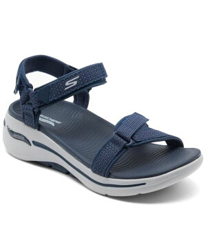 スケッチャーズ レディース サンダル シューズ Women's Go Walk Arch Fit - Cruise Around Walking Sandals from Finish Line Navy