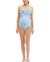 マザーフッドマタニティー レディース トップのみ 水着 Ruffled Tankini Swimsuit Blue Ditsy Print