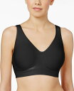 バリ レディース ブラジャー アンダーウェア Comfort Revolution ComfortFlex Fit Seamless 2-ply Wireless Bra 3484 Black