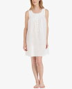 エイレーンウェスト レディース ナイトウェア アンダーウェア Cotton Lace-Trim Short Nightgown White(4)