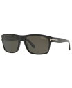 トム・フォード メンズ サングラス・アイウェア アクセサリー Men's Polarized Sunglasses, TR001026 BLACK SHINY/GREY POLAR