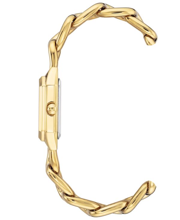 アンクライン レディース 腕時計 アクセサリー Women's Gold-Tone Titanium Alloy Chain Link Bracelet Watch, 20.4 x 31mm Gold-Tone