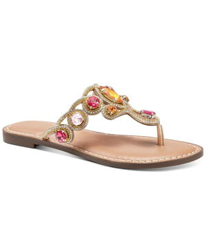 タリア ソディ レディース サンダル シューズ Women's Willa Embellished Flat Sandals, Created for Macy's Lt Gold Multi