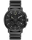 oh Y rv ANZT[ Men's Swiss Chronograph Strato Gray Black PVD Bracelet Watch 44mm Black