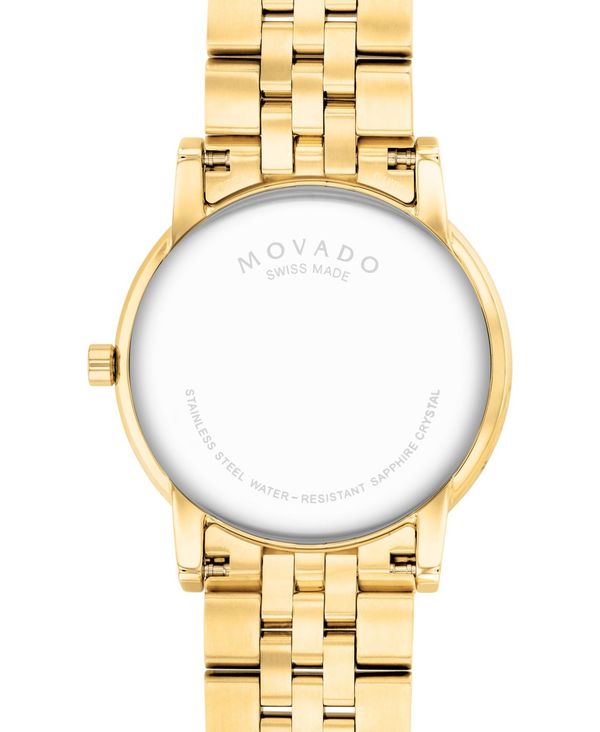 モバド メンズ アクセサリー 腕時計 Movado Unisex Swiss Museum Classic Diamond (1/20 ct. t.w.) Gold PVD Stainless Steel Bracelet Watch 40mm