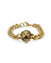 XeB[^C Y uXbgEoOEANbg ANZT[ Men's 18k Gold Plated Stainless Steel Lion Head Chain Link Bracelet Gold Plated