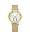 XgD[O fB[X rv ANZT[ Alexander Watch A201-02, Ladies Quartz Small-Second Watch with Yellow Gold Tone Stainless Steel Case on Gold Satin Strap Beige