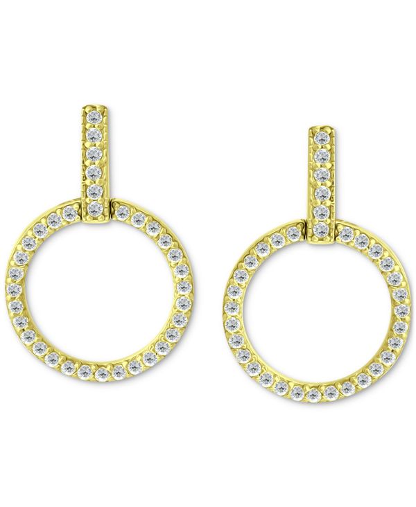 ジャーニ ベルニーニ レディース ピアス・イヤリング アクセサリー Cubic Zirconia Doorknocker Drop Earrings, Created for Macy's Gold over Silver