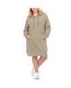 ホワイトマーク レディース ワンピース トップス Women 039 s Plus Size Hoodie Sweatshirt Dress Green