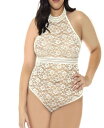 ホーティ レディース ナイトウェア アンダーウェア Women's Clarisa One Piece Plus Size Stretch Lace Halte...