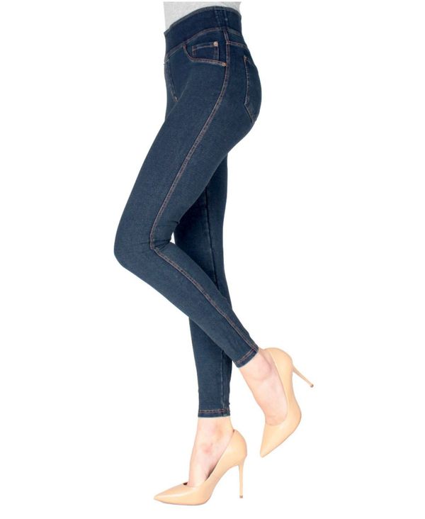 C fB[X MX {gX Denim Shaping Jean Women's Leggings Blue