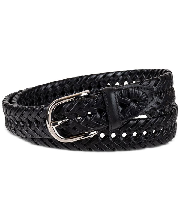 クラブルーム メンズ ベルト アクセサリー Men's Hand-Laced Braided Belt, Created for Macy's Black