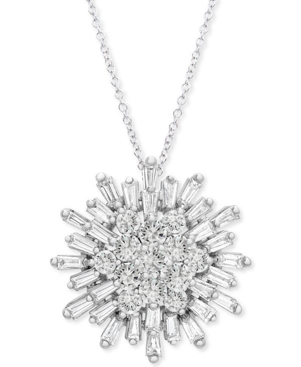 bvh C  fB[X lbNXE`[J[Ey_ggbv ANZT[ Diamond Starburst 20 Pendant Necklace (1-1/2 ct. t.w.) in 14k White Gold White Gold