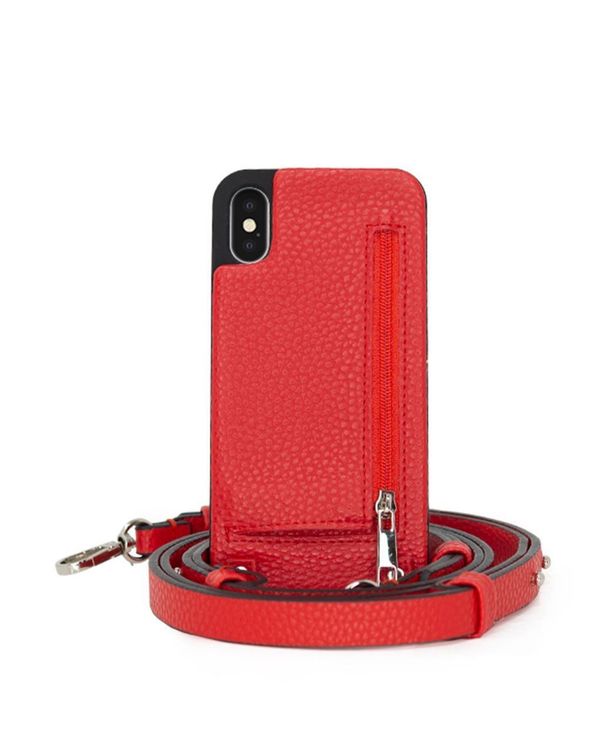 ヘラケース レディース PC・モバイルギアケース アクセサリー Crossbody XS Max IPhone Case with Strap Wallet Red