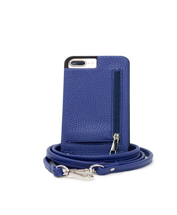 ヘラケース レディース PC・モバイルギアケース アクセサリー Crossbody iPhone Plus Case with Strap Wallet Royal Blue