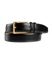 ジョンストンアンドマーフィー メンズ ベルト アクセサリー Smooth Basic Belt Black