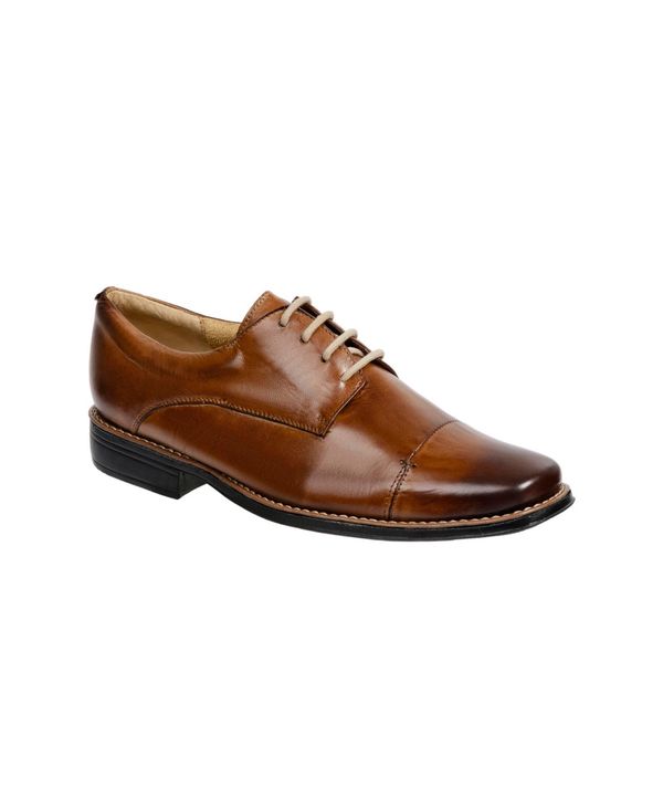 ɥ⥹  ɥ쥹塼 塼 Men's Maxwell 4 Eyelet Cap Toe Dress Shoes Tan