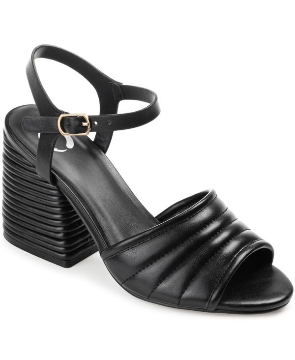 ジュルネ コレクション レディース サンダル シューズ Women's Charmaine Block-Heel Dress Sandals Black