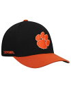 トップオブザワールド メンズ 帽子 アクセサリー Men's Black, Orange Clemson Tigers Two-Tone Reflex Hybrid Tech Flex Hat Black
