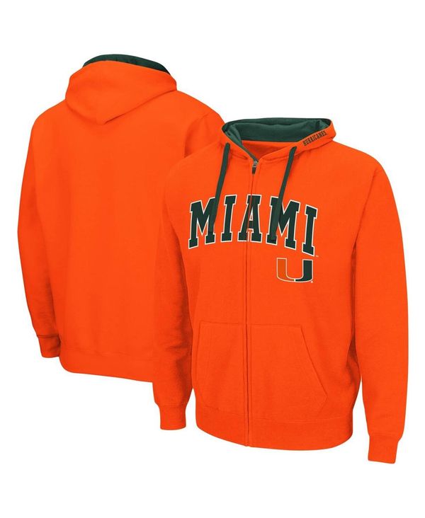 コロシアム メンズ パーカー・スウェット アウター Men's Orange Miami Hurricanes Big and Tall Full-Zip Hoodie Orange