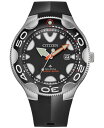 V`Y Y rv ANZT[ Eco-Drive Men's Promaster Orca Black Rubber Strap Watch 46mm Black