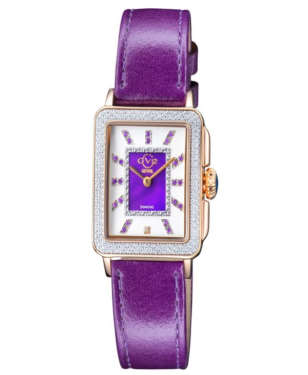 ジェビル レディース 腕時計 アクセサリー Women's Padova Gemstone Swiss Quartz Italian Wine Leather Strap Watch 30mm Rose