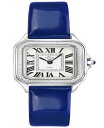WFr fB[X rv ANZT[ Women's Milan Swiss Quartz Italian Blue Leather Strap Watch 27.5mm Silver-Tone
