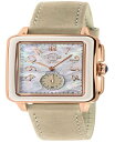 WFr fB[X rv ANZT[ Women's Bari Enamel Swiss Quartz Italian Tan Leather Strap Watch 34mm Rose