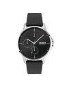 t[S Y rv ANZT[ Men's #Focus Black Leather Strap Watch 42mm No Color