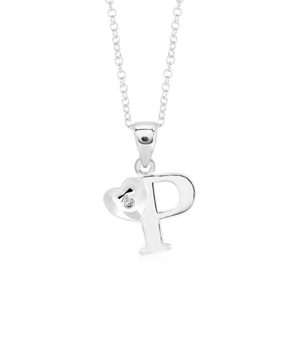 ローナ サットン レディース ネックレス・チョーカー・ペンダントトップ アクセサリー Children's Initial Heart Pendant Necklace in Sterling Silver P