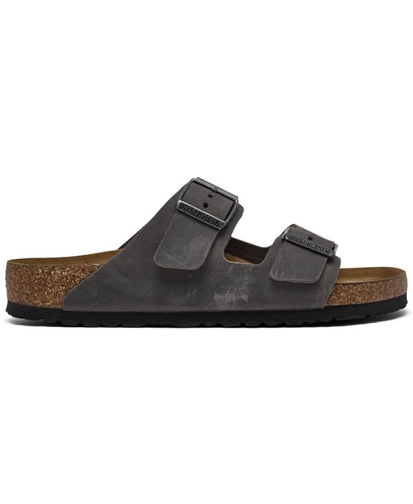 ビルケンシュトック メンズ サンダル シューズ Men's Arizona Birko-Flor Soft Footbed Two-Strap Sandals from Finish Line Iron Oiled leather