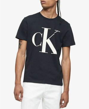 カルバンクライン メンズ Tシャツ トップス Men's Monogram Logo Graphic T-Shirt Black Beauty