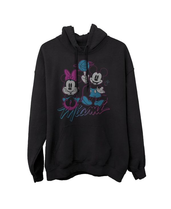 ジャンクフード メンズ パーカー・スウェット アウター Men's Black Miami Heat Disney Mickey and Minnie 2020/21 City Edition Pullover Hoodie Black