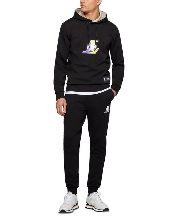 ヒューゴボス メンズ パーカー・スウェット アウター BOSS x NBA Men's Los Angeles Lakers Hooded Sweatshirt Black