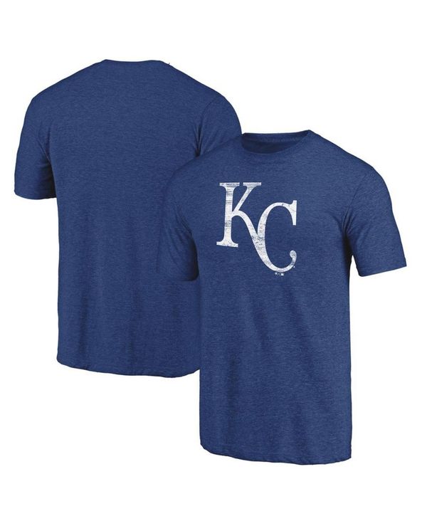 ファナティクス メンズ Tシャツ トップス Men's Branded Royal Kansas City Royals Weathered Official Logo Tri-Blend T-shirt Royal