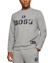 ヒューゴボス メンズ パーカー・スウェット アウター BOSS Men's NBA Dallas Mavericks Relaxed-Fit Sweatshirt Sterling Silver