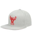 ミッチェル＆ネス ミッチェル&ネス メンズ 帽子 アクセサリー Men's Gray Chicago Bulls Hardwood Classics Tonal Snapback Hat Gray