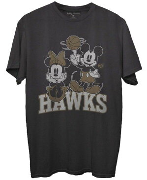 ジャンクフード メンズ Tシャツ トップス Men's Black Atlanta Hawks Disney Mickey Minnie 2020/21 City Edition T-shirt Black