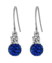 ジャーニ ベルニーニ レディース ピアス・イヤリング アクセサリー 6mm Pave Crystal Ball Drop Wire Earrings in Sterling Silver Blue