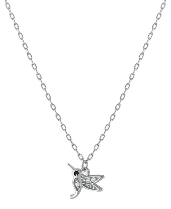 W[j xj[j fB[X lbNXE`[J[Ey_ggbv ANZT[ Cubic Zirconia Hummingbird Pendant Necklace in Sterling Silver, 16